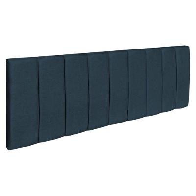 Cabeceira Painel Solteiro 0,90m Holanda Suede - Pallazio Cor Azul Marinho