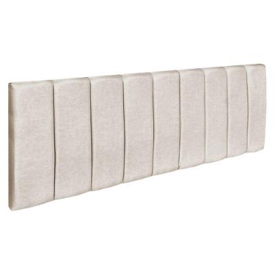 Cabeceira Painel Casal 1,40m Holanda Suede Bege - Pallazio
