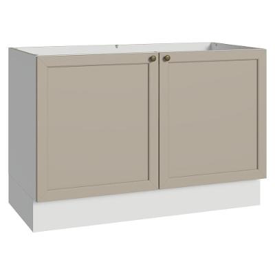 Balcão Gabinete De Pia 120 Cm (sem Tampo) Branco-crema Vik Madesa Branco-crema