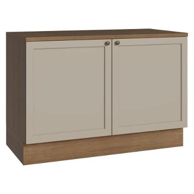 Balcão Gabinete De Pia 120 Cm (com Tampo) Rustic-crema Vik Madesa Rustic-crema