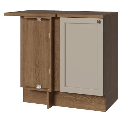 Balcão De Canto 1 Porta Rustic-crema Vik Madesa Rustic-crema