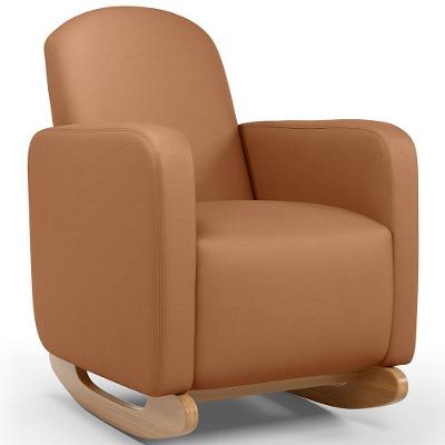 Poltrona De Amamentação Com Balanço Orgânica Saori W01 Courissimo Mocca - Lyam Decor