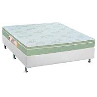 Cama Box Casal: Colchão Espuma Castor D33 Sleep Max + Base Crc Courano White(138X188) - 1