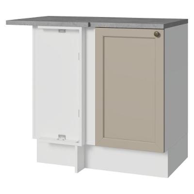 Balcão De Canto 1 Porta Branco-crema Vik Madesa Branco-crema