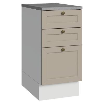 Balcão De Cozinha 40 Cm 3 Gavetas Branco-crema Vik Madesa Branco-crema