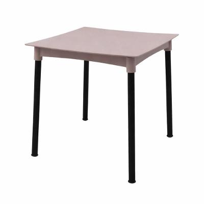 Mesa Tramontina Diana 70cm Camurça Em Polipropileno Pernas De Alumínio Preto