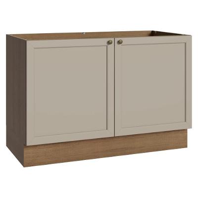 Balcão Gabinete De Pia 120 Cm (sem Tampo) Rustic-crema Vik Madesa Rustic-crema