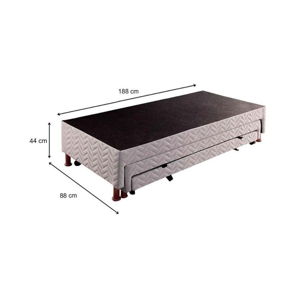 Cama Box c/Auxiliar Solteiro: Colchão Espuma Paropas D33 Confort Ultra Firme + Tricama Base CRC Rústico White(88x188) - 5