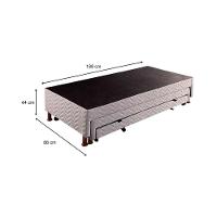 Cama Box c/Auxiliar Solteiro: Colchão Espuma Paropas D33 Confort Ultra Firme + Tricama Base CRC Rústico White(88x188) - 5