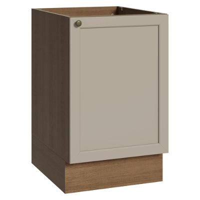 Balcão De Cozinha 50cm 1 Porta (sem Tampo) Rustic-crema Vik Madesa Rustic-crema