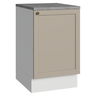 Balcão De Cozinha 50cm 1 Porta (com Tampo) Branco-crema Vik Madesa Branco-crema