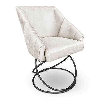 Poltrona Luxo Alana Suede Base Luxo Preto - Pallazio Cor Bege