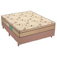Cama Box Casal: Colchão Espuma D45 Polar Pérola Fort Clean + Base CRC Rústico Clean(138x188) - 1