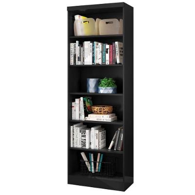 Estante Livreiro Com Prateleiras Linus Preto - Qmovi