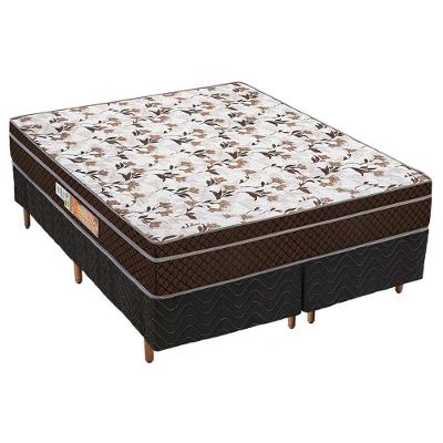 Cama Box Queen: Colchão Anatômico Polar D28/EP Orthopremium + Base CRC Rústico Black(158x198)