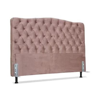 Cabeceira De Cama Box Casal 140 Cm Dunas Veludo Rose