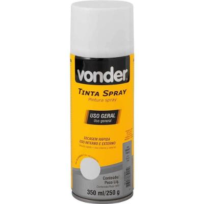 Tinta Em Spray Branco Fosco, 350 Ml/250 G, Vonder Branco