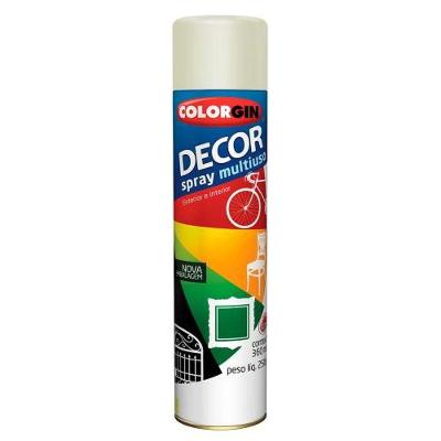 Spray Colorgin Decor Multiuso Cinza (865) - 360ml - Para Metal, Madeira, Gesso E Cerâmica