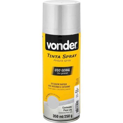 Tinta Em Spray Alumínio, 350 Ml/250 G, Vonder Alumínio