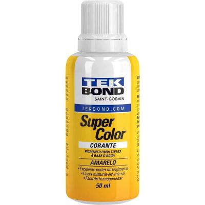 Corante Líquido Para Tinta A Base D'água, Amarelo, 50 Ml, Tekbond