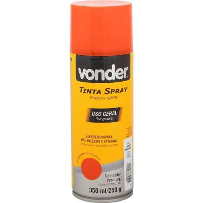 Tinta Em Spray Laranja, 350 Ml/250 G, Vonder Laranja