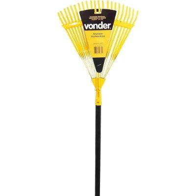 Vassoura Metálica Para Grama, 22 Palhetas, Regulável, Amarela, Com Cabo, Vd 202, Vonder Ostenvonder
