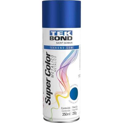 Tinta Spray Azul Metálico, 350 Ml, Tekbond Azul