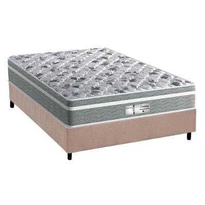 Cama Box Casal: Colchão Molas Probel Masterpocket Ensacadas Prodormir Evolution + Base Bege(138X188)