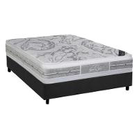 Cama Box Casal: Colchão Molas Castor Pocket Super luxo Látex SLX + Base CRC Suede Gray(138x188) - 1