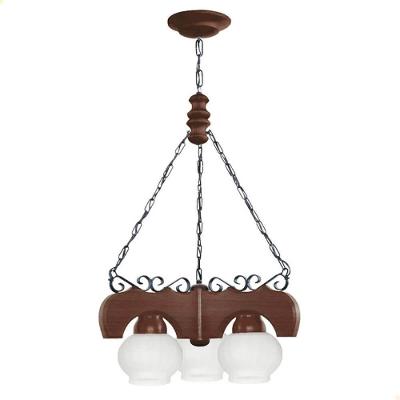 Lustre Muller Canga 3 Lâmpadas Envelhecido 403e