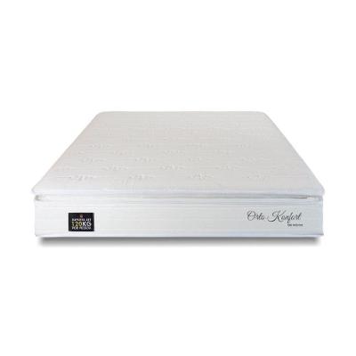 Cama Box Baú Casal Hellen Orto Konfort Espuma D33 Pillow Top Branco