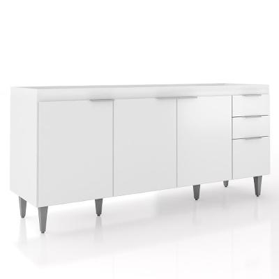 Balcão Para Pia 180cm Sem Tampo Pérola Z34 Branco - Mpozenato