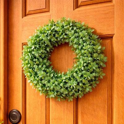 Guirlanda Coroa De Flores Artificial Enfeite Decorativo 25cm Verde