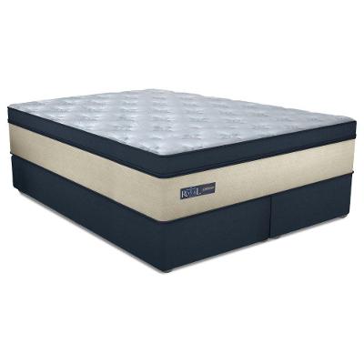 Cama Box King Gazin Royal Blue Premium Molas Ensacadas 193x203x72cm Bege Azul
