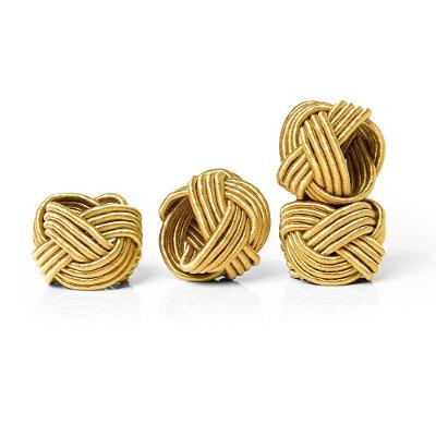 Anel De Guardanapo Copa E Cia 4 Peças Traccia Ouro Matte