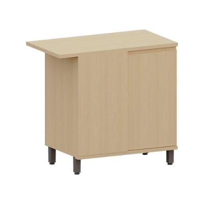 Balcão Cozinha Canto Reto MDF 1 Porta 95cm Aura Carvalho