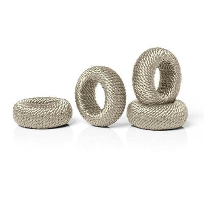 Anel De Guardanapo Copa E Cia 4 Peças Rayon Champagne