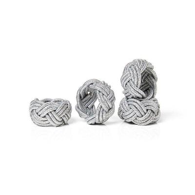 Anel De Guardanapo Copa E Cia 4 Peças Tramê Silver