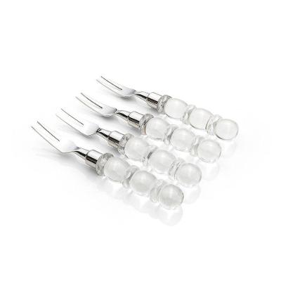 Conjunto De Talheres Copa E Cia Para Aperitivo Finger Food 4 Peças Garbo Cristal Silver