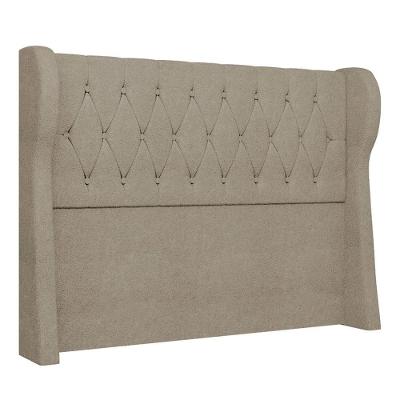 Cabeceira Casal Queen Cama Box 160cm Malva Z04 Boucle Capuccino - Mpozenato