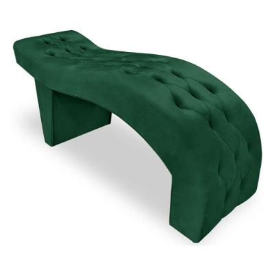 Maca Estofada Capitonê Clínica Salão Estética Suede Eduarda Verde