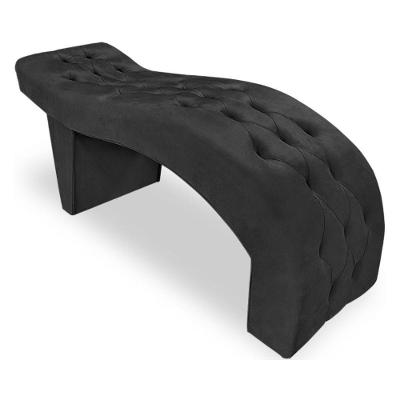 Maca Estofada Capitonê Clínica Salão Estética Suede Eduarda Preto