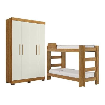 Quarto Infantil Théo Tigus Baby Amadeirado Off White