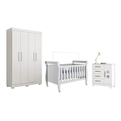 Quarto De Bebê Completo Manu Tigus Baby Branco