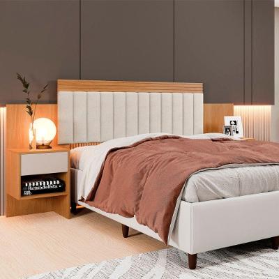 Cabeceira Master Extensiva Mesa De Cabeceira Benetil Móveis Cinamomo Com Off White