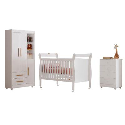 Quarto De Bebê Completo Zara Tigus Baby Branco