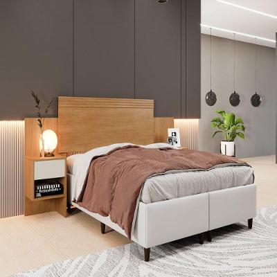 Cabeceira Master Casal Queen com Mesa Cabeceira Cinamomo