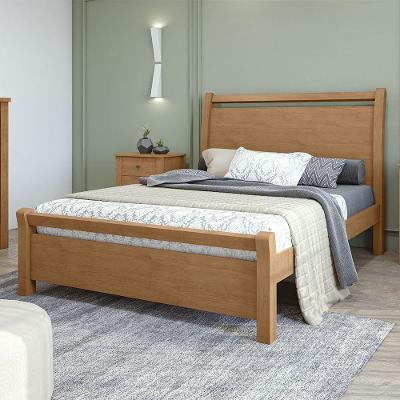 Cama Casal Reali MDF MDP Lopas Amendoa Clean