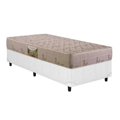Cama Box Solteiro: Colchão Espuma D33 Herval Cannes + Base Crc Courano Clean(88X188)