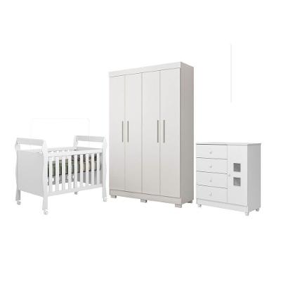 Quarto De Bebê Completo Lipe Tigus Baby Branco